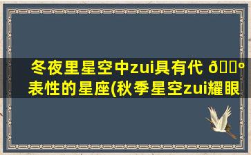 冬夜里星空中zui
具有代 🌺 表性的星座(秋季星空zui
耀眼的星座是什么)